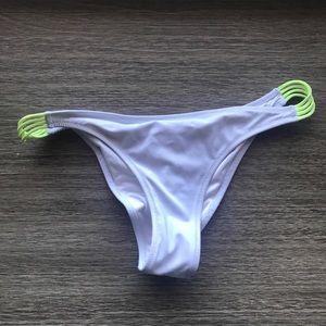 White/Yellow String Side VS Cheeky Bikini Bottoms